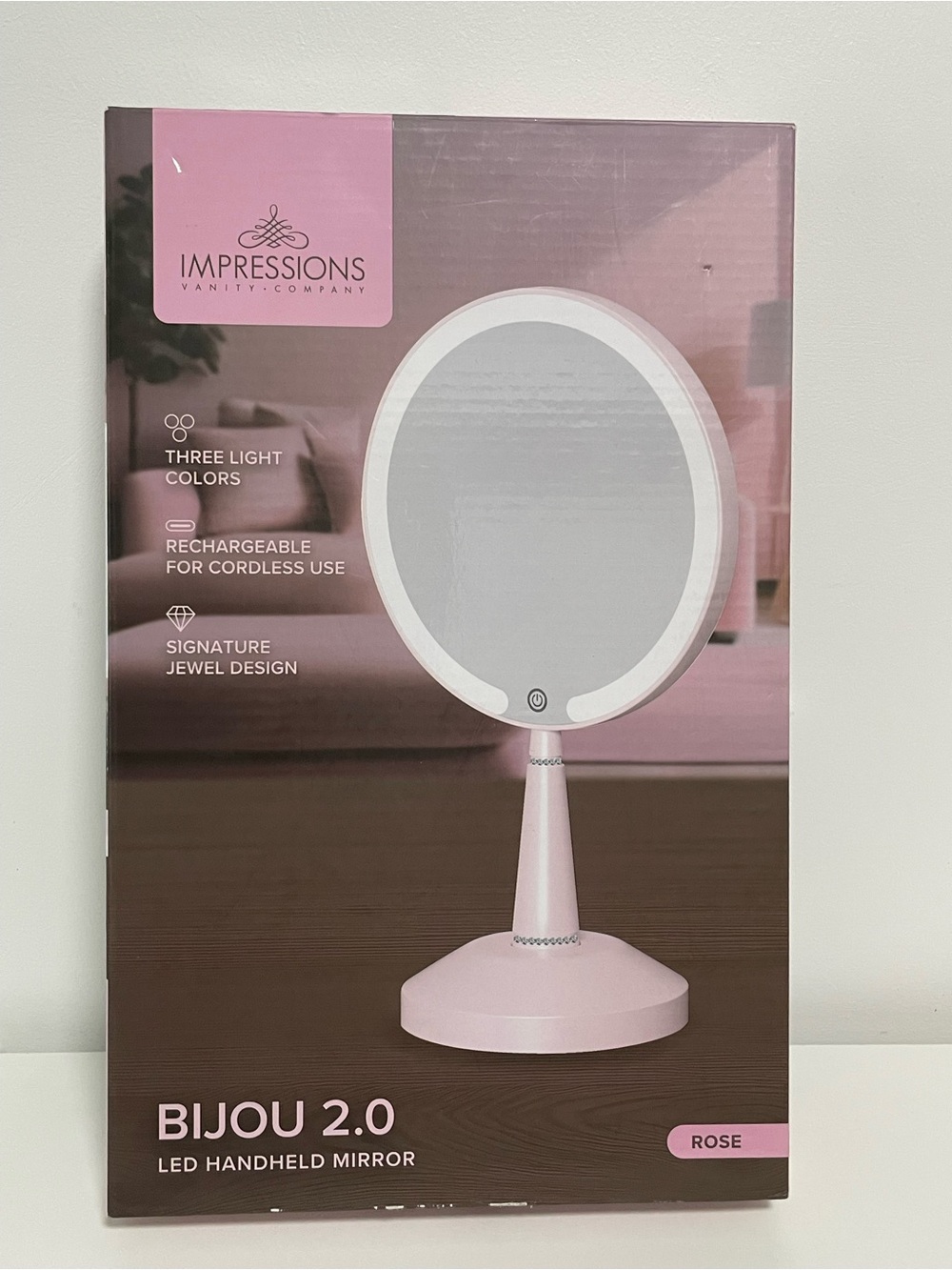 Impressions Rose LED Vanity Mirror with Jewel Accent